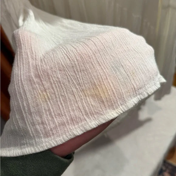 Free People Ivory Embroidered Boho Peasant Blouse XS‎ - Picture 8 of 8